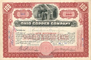 Ohio Copper Co. - Stock Certificate